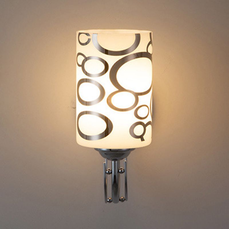 Nordic Style Vanity Light Cylinder Shape Vanity Lamp with Glass Shade for Shower Room