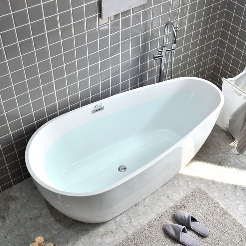 Modern Antique Finish Bathtub Soaking Back to Wall Oval Bath Tub