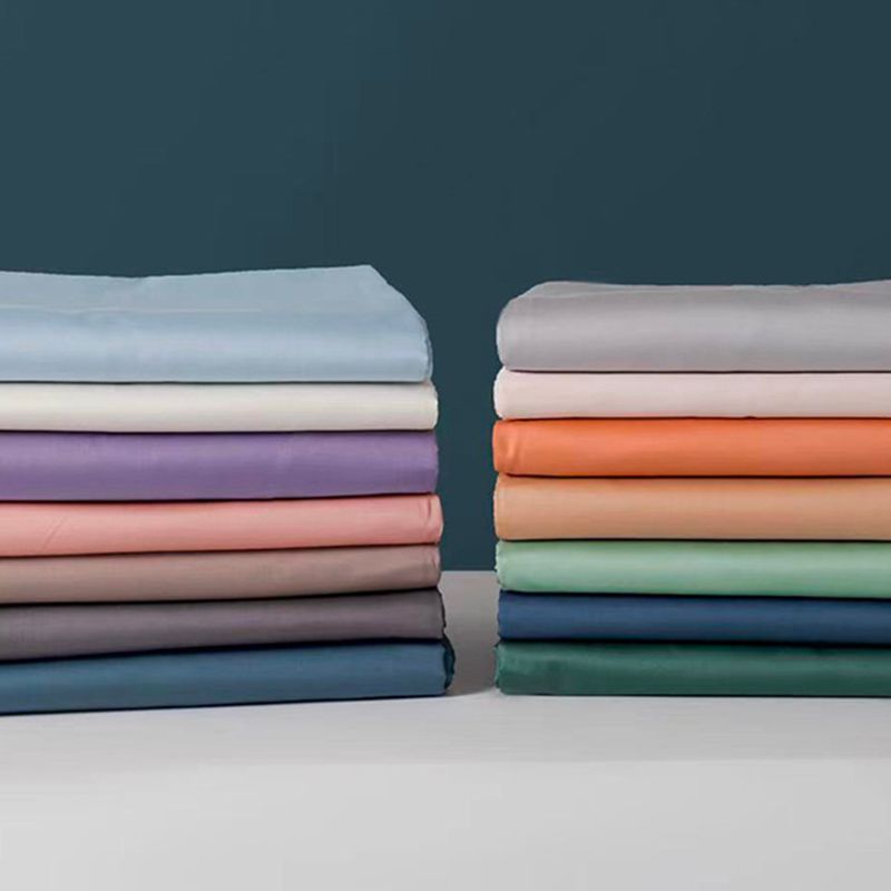 Solid Color Bed Sheet Set 1 Piece Sheet Twill Fitted Sheet Long Staple Cotton Sheet