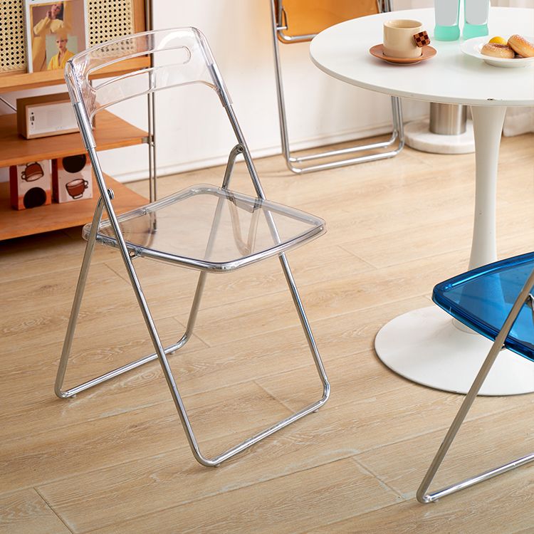 Modern Folding Open Back Metal Armless Dining Chairs(Set of 4/8)