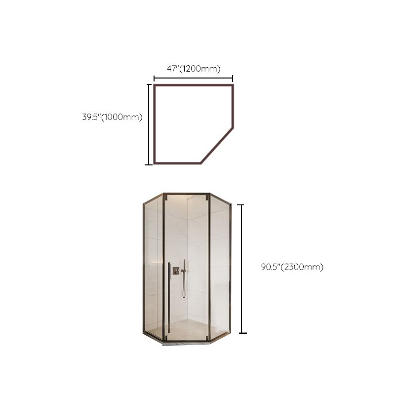 Modern Clear Glass Double Sliding Shower Enclosure Framed Shower Enclosure