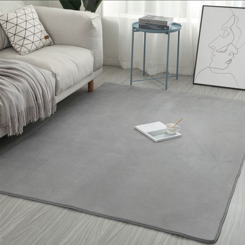 Simple Solid Rug Multi Color Polypropylene Area Carpet Non-Slip Backing Washable Easy Care Indoor Rug for Room