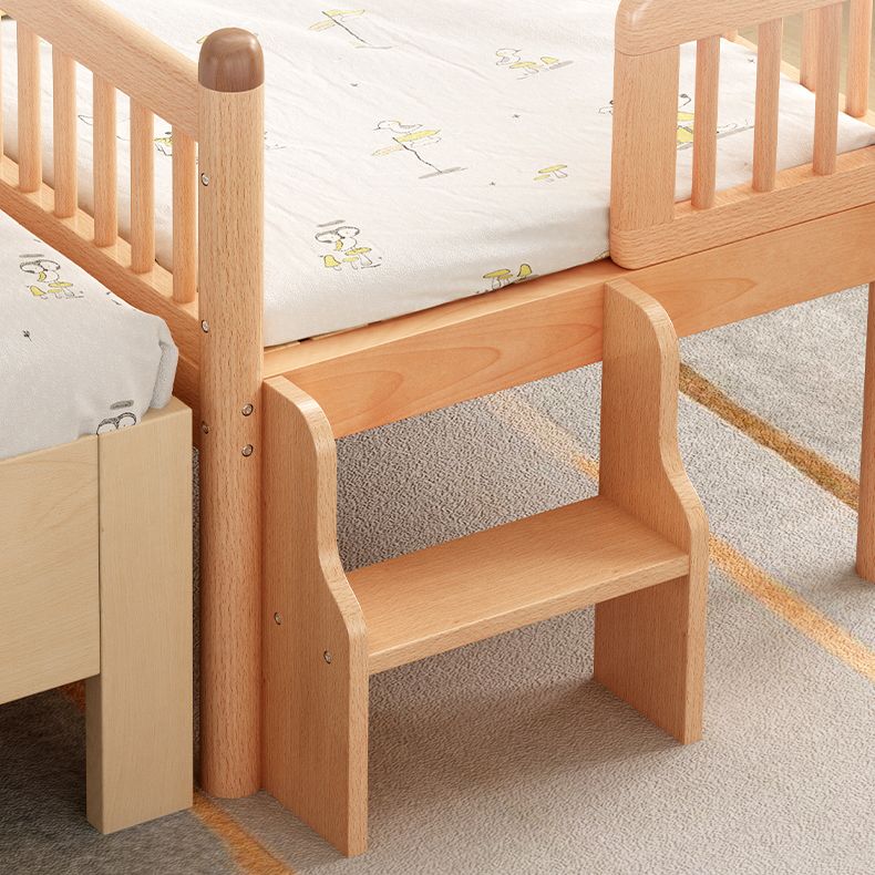 Scandinavian Solid Wood Nursery Bed Guardrail Rectangle Baby Crib