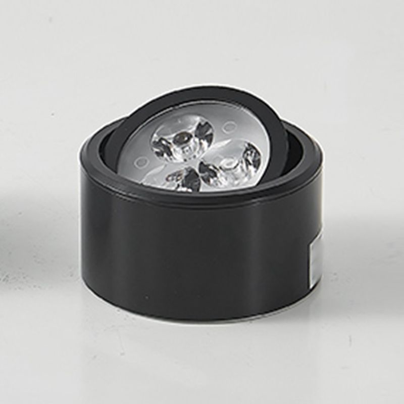 Aluminium Drum Down Light Style simple Black Led Flush Ceiling Light for Hallway