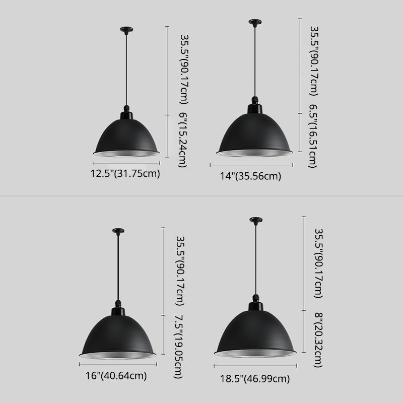 Luminaire pendant noir mat