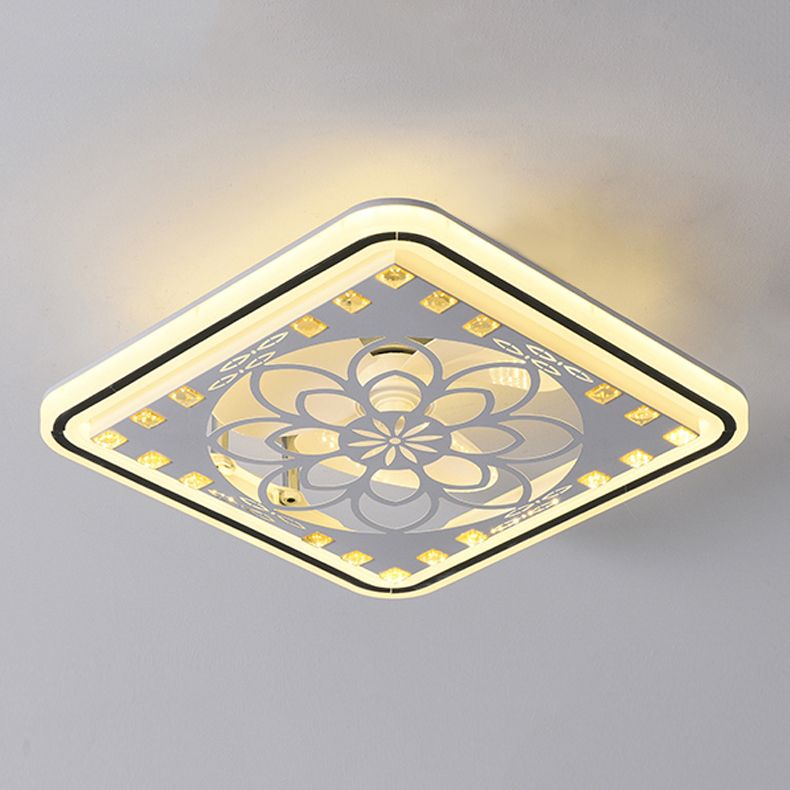 Metal Geometric Fan Ceiling Lighting Modern Style 1-Light Flush Mount Lamp