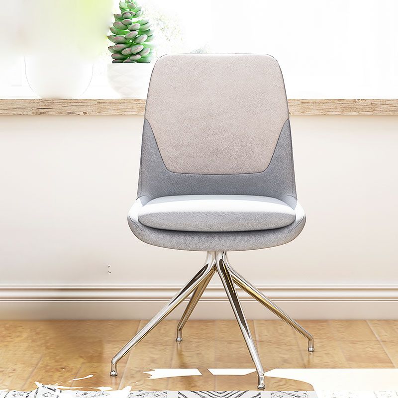 Armless Office Desk Chair Modern Mid Back Upholstered Task Chair