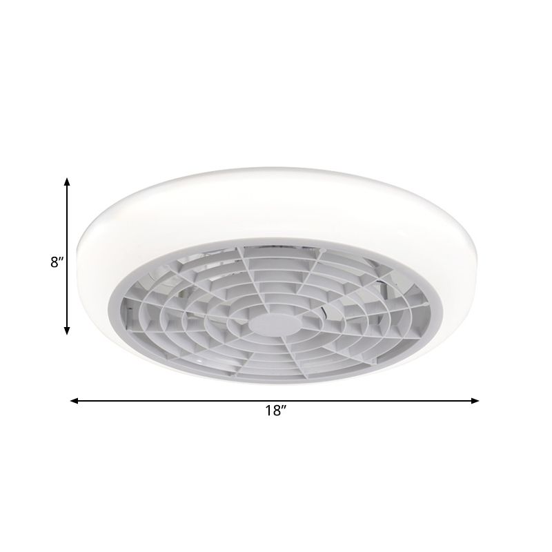 Ventilateur de plafond LED 18 "W blanc clair