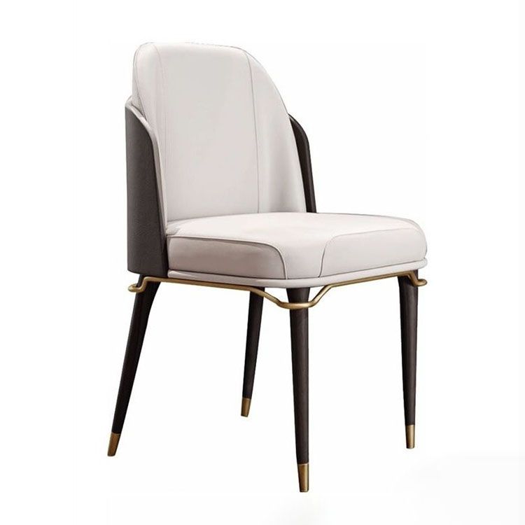 Armless Dining Chairs Glam Faux Leather Side Chairs for Dining Room