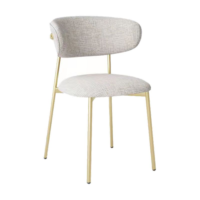 Glam Style Dining Chair Upholstered Open Back Dining Chair for Dining Room