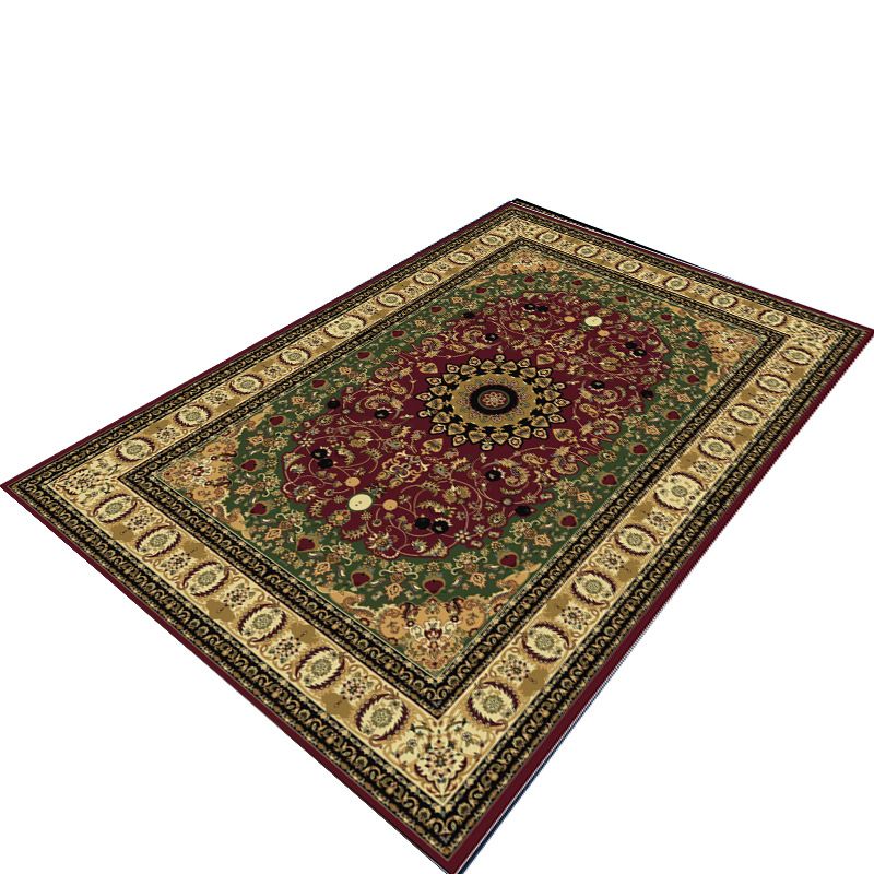 Distinctive Nostalgia Area Rug Victoria Floral Printed Rug Non-Slip Backing Carpet for Living Room