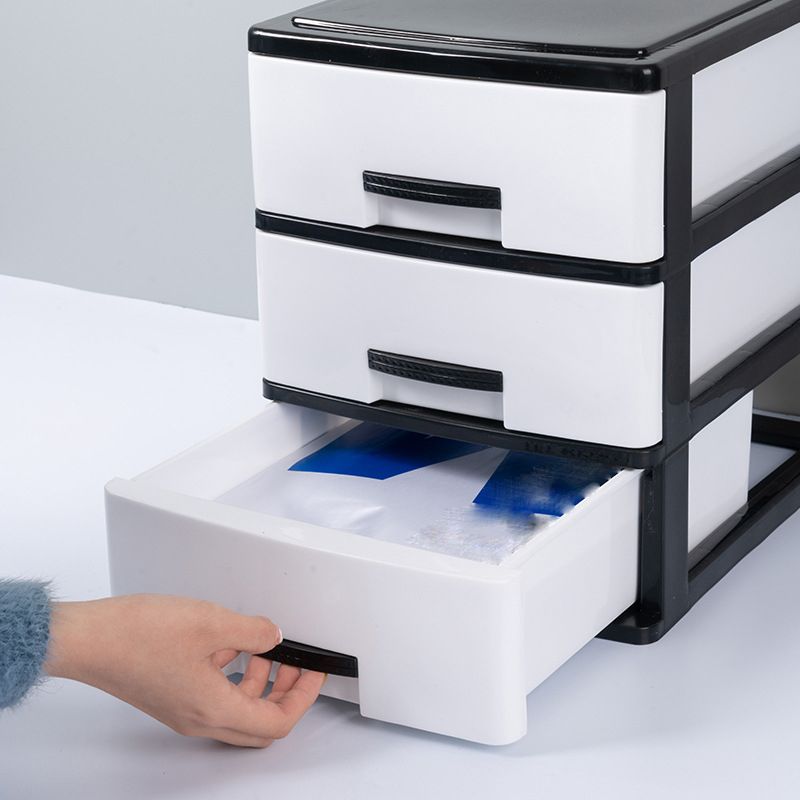 Vertical Drawers File Cabinet Plastic Modern File Cabinet for Home and Office