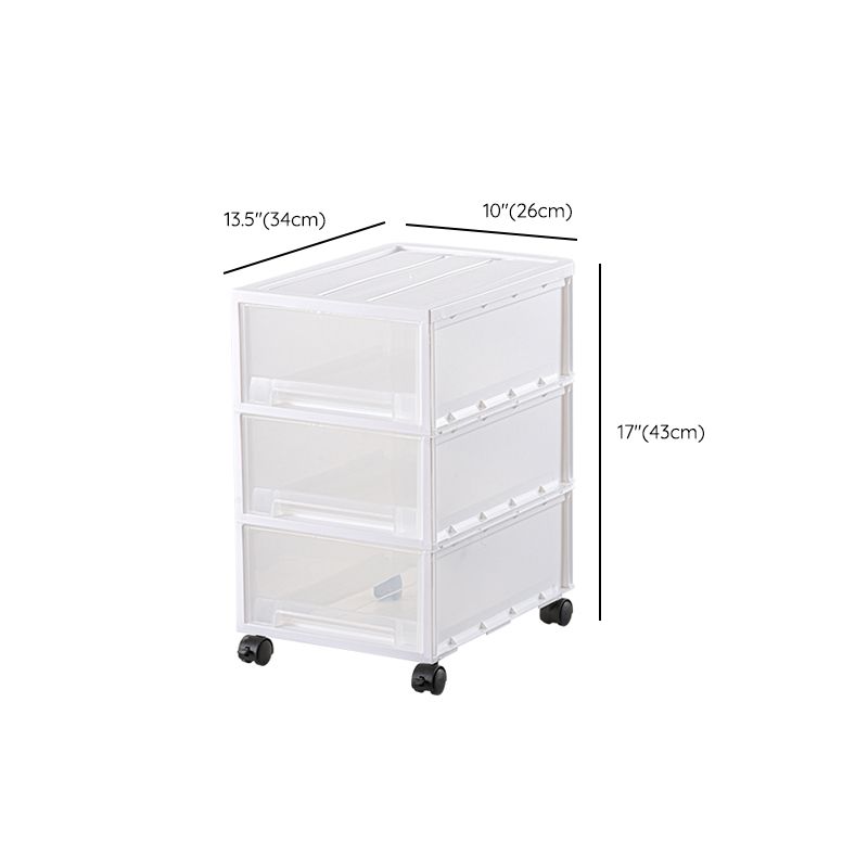 Modern Vertical Filing Cabinet Plastic Transparent Drawers File Cabinet