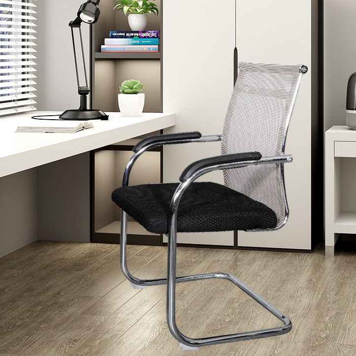 Modern Fixed Arms Office Chair Mesh-back Task Chair for Office