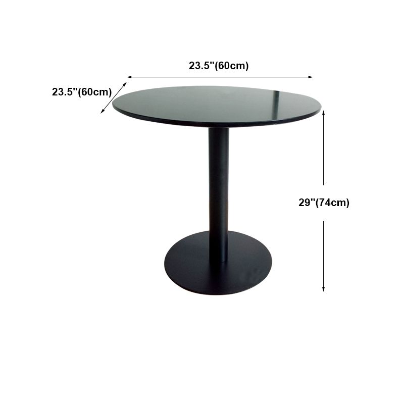 White Modern Style Round Table in Metal Milk Tea Shop Bar Table