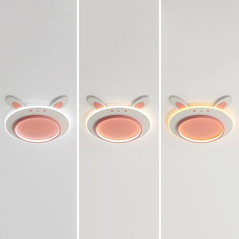 Contemporary Flush Mount Lighting LED Pink Ceiling Light for Foyer