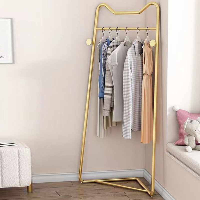 Modern Style Solid Color Coat Rack Metal Frame Coat Hanger for Bedroom