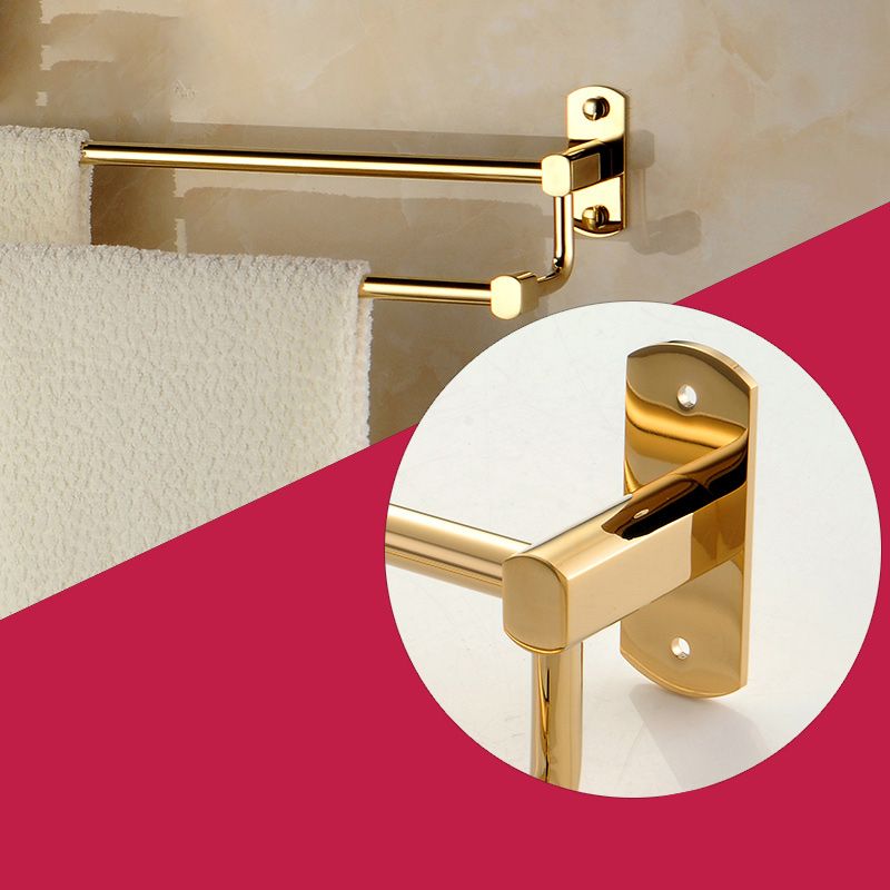 Polished Gold 4 Piece Bathroom Accessory Set Brass Bathroom Hardware