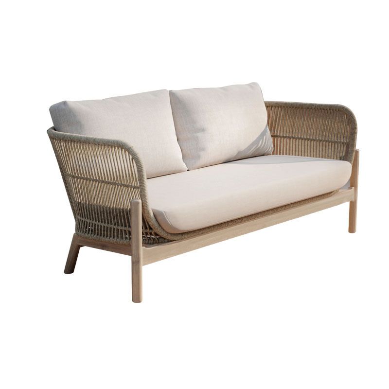 Off-white Simple Patio Sofa Farmhouse Style Villa Outdoor Patio Sofa