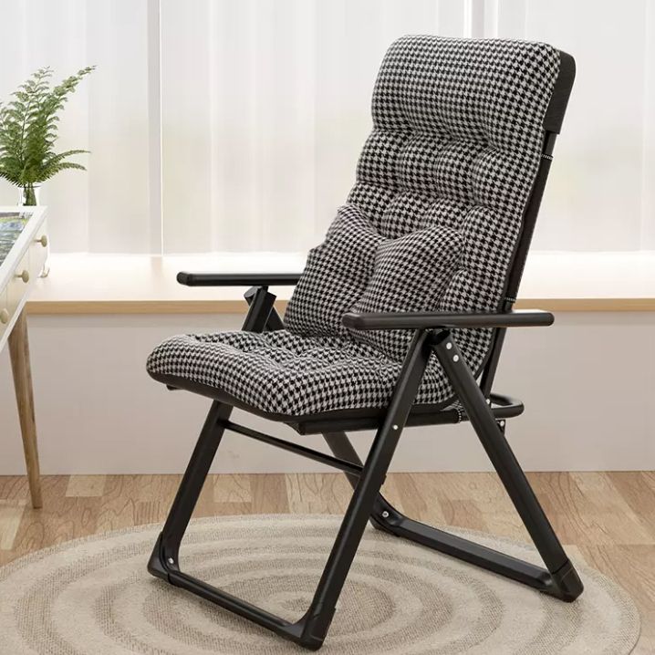 Contemporary Recliner Chair with Metal Base with Position Lock Back