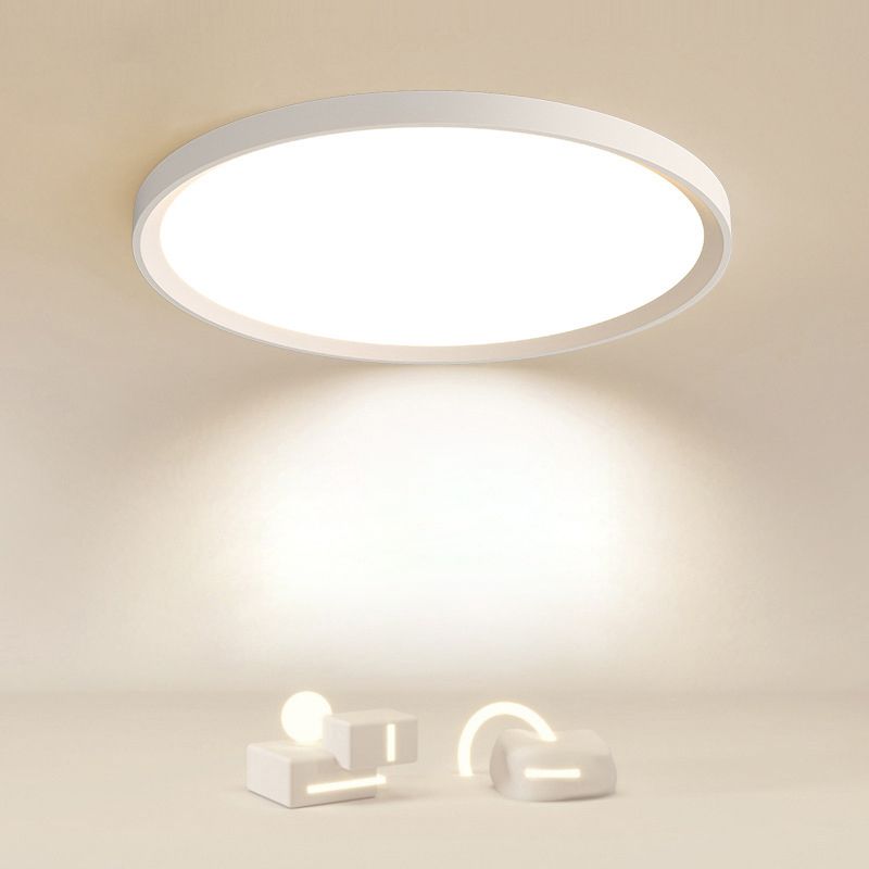 LED White Ceiling Light Modernism Round Flush Mount Lighting for Bedroom