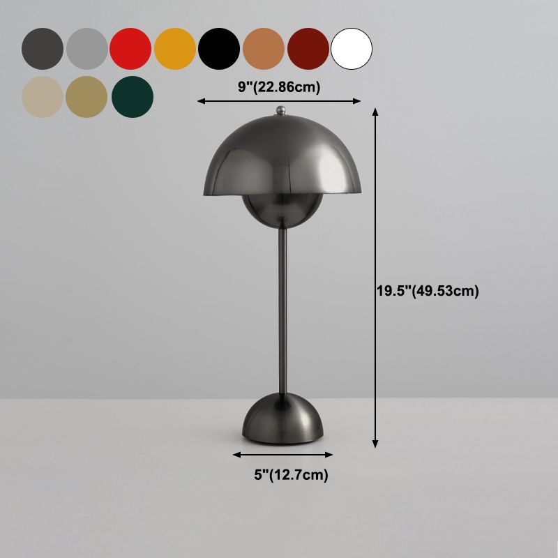 Dome Bedroom Table Lamp Metal Minimalist Style Night Table Lamp