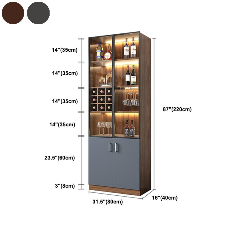 Contemporary Display Stand Glass Doors Display Cabinet with Door