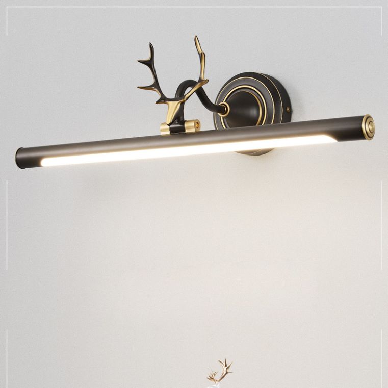 Modern Minimalist Style Streamlined Wall Mounted Vanity Lights Copper Vanity Wall Light Fixtures with Antlers