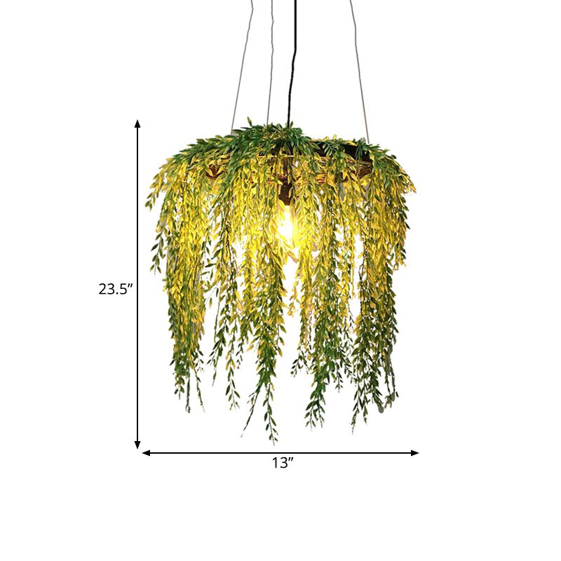 Plante Restaurant suspension du métal vintage 1 tête Black LED Down Lighting Pendentif, 13 "/ 19" / 23 "Largeur