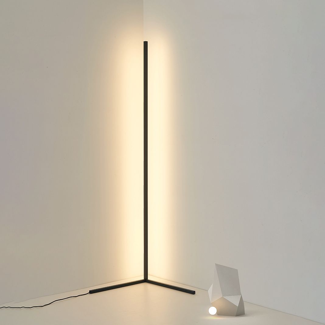 Simplicity Aluminum Floor Reading Lamp Linear 1-Light LED Floor Lamp for Living Room