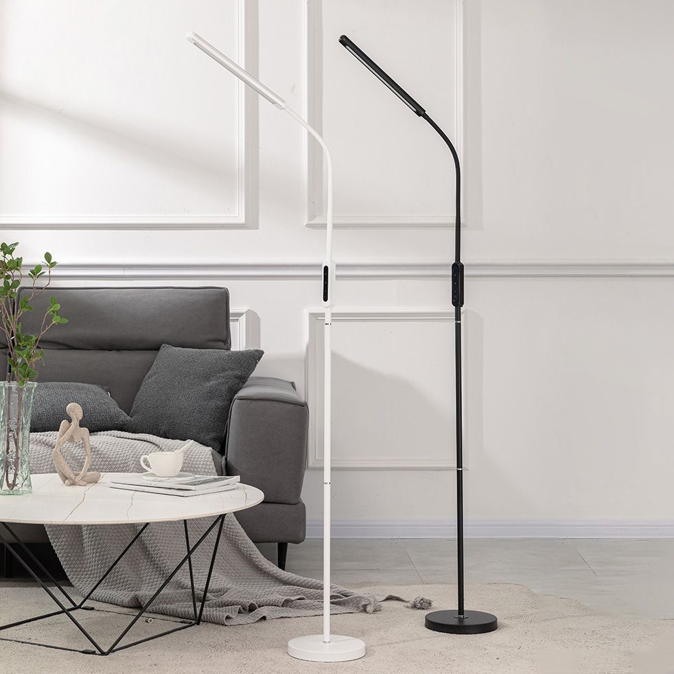 Linear Shape Metal Floor Lighting Contemporary Style 1 Light Floor Lamp