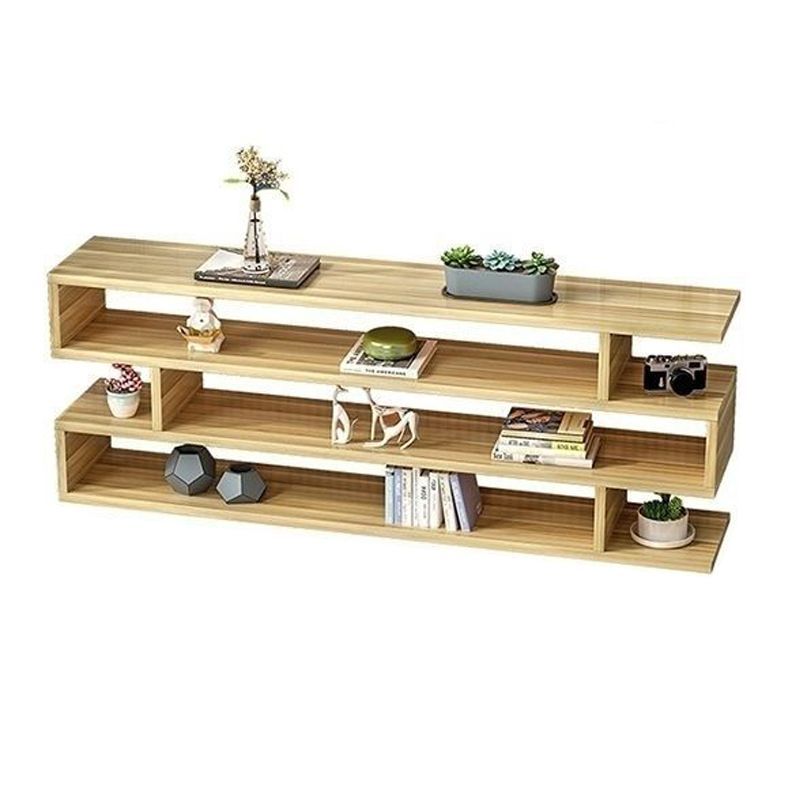 Engineered Wood TV Stand Console Modern Open Shelving Media Console TV Stand