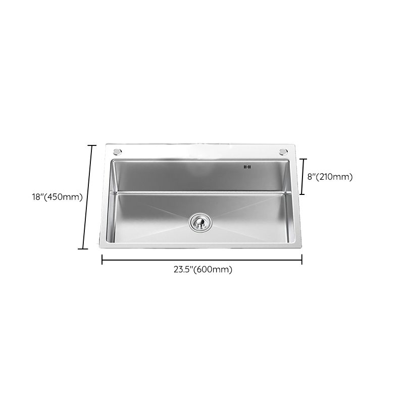 Contemporary Kitchen Sink Stainless Steel Kitchen Sink with Drain Strainer Kit