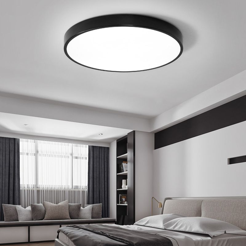 Nordic Macaron Metal LED Ceiling Flushmount with Acrylic Shade for Children's Room