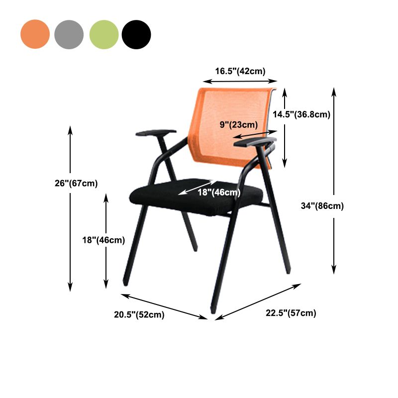 Ergonomic Fixed Arms Conference Chair Black Frame and Seat Chair