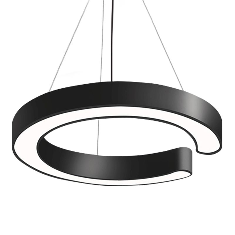 Geometric LED Pendant Light Modern Metal Hanging Pendant for Office Meeting Room