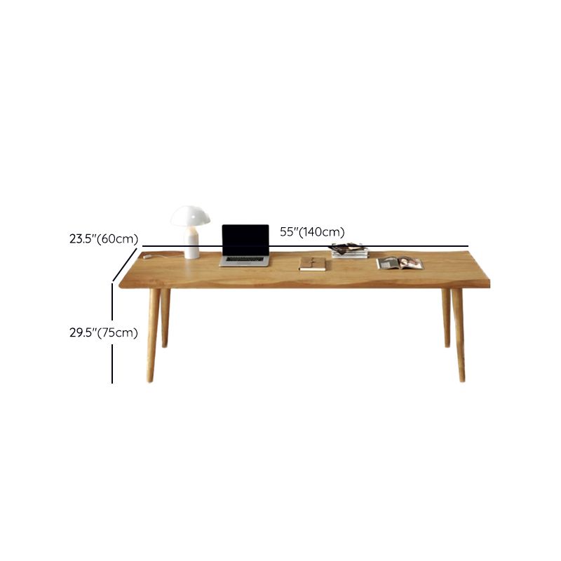 Contemporary Solid Wood Office Desk Rectangular Writing Desk for Office