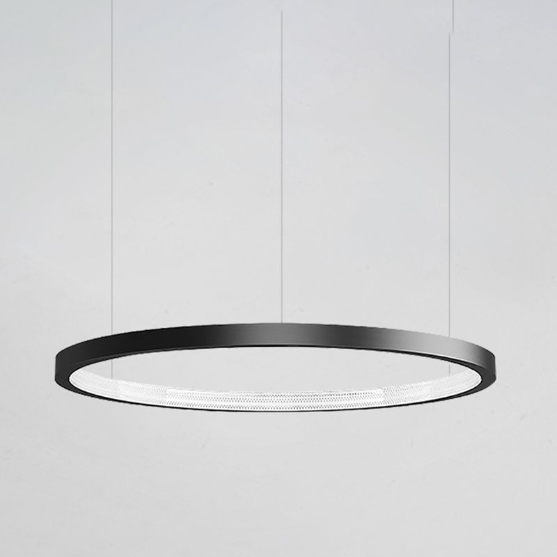 Simplicity Linear Pendant Lighting Fixture Modern Style LED Hanging Chandelier