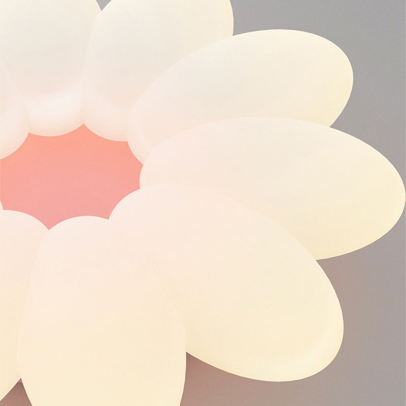 Modern LED Metal Flush Mount Flower Shape Ceiling Light with Acrylic Shade for Bedroom