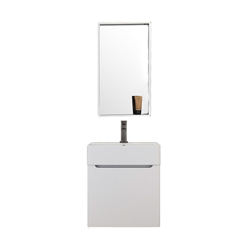 Modern Wooden Sink Vanity White Wall Mount Bathroom Vanity Cabinet with Mirror