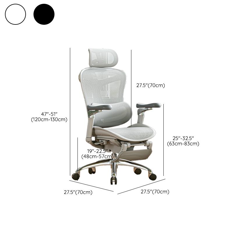 Modern Swivel Chair Removable Arms Adjustable Seat Height Office Chair with Wheels