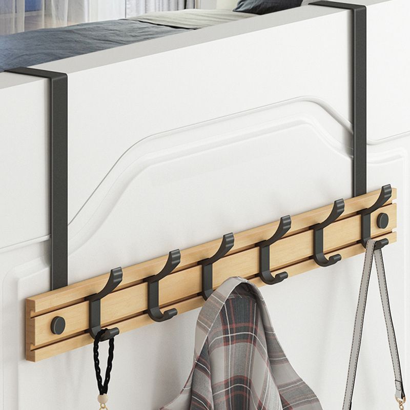 Contemporary Entryway Kit Wood Prong Hooks Included Wall Mounted Hall Stand