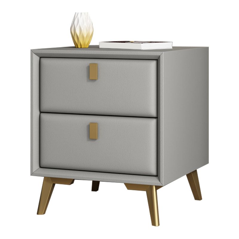 Modern Accent Table Nightstand Solid Wood Bed Nightstand with 2 Drawers