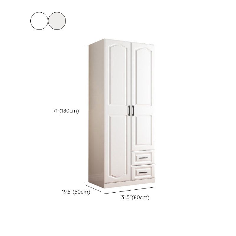 Manufactured Wood Bedroom Armoire White Hanging Clothes Rack