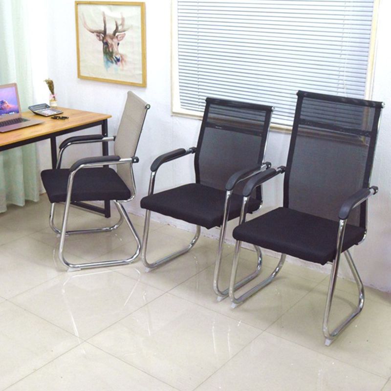 Modern Black Metal Desk Chair with Mid Back and Hight Back Home Office Chair