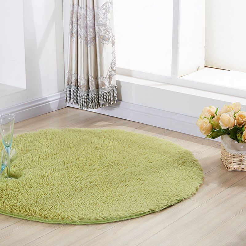 Multi Colored Comfort Rug Polypropylene Solid Color Carpet Non-Slip Backing Pet Friendly Washable Rug for Bedroom