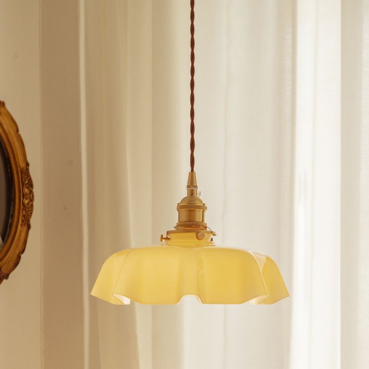 Glazen industriële hanglamp 1-licht hangend plafondlicht voor eetkamer