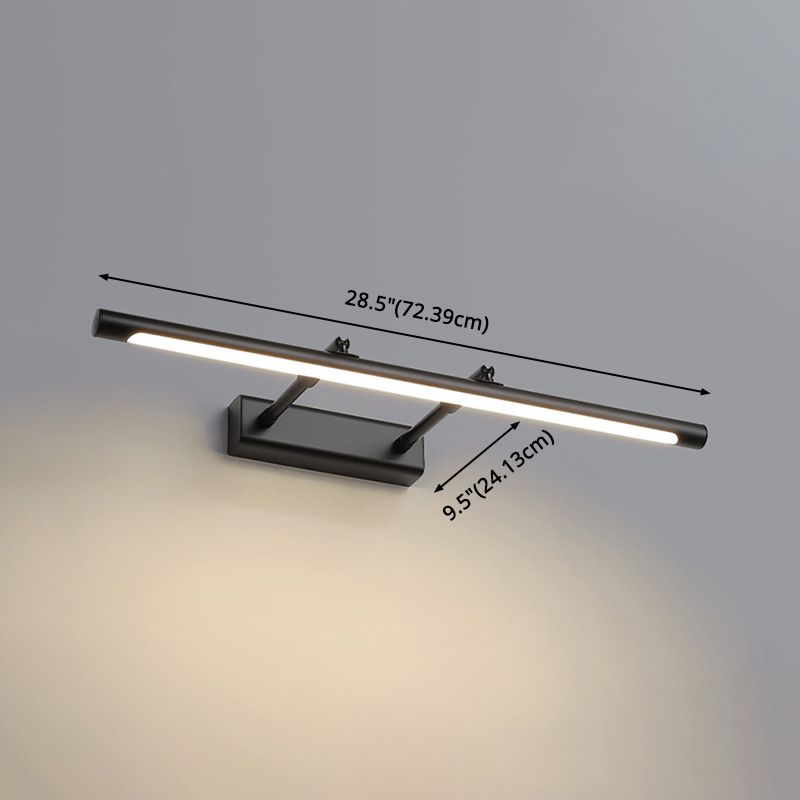 Luces de tocador montados en la pared de metal aerodinámico accesorios de iluminación de tocador modernos para el baño