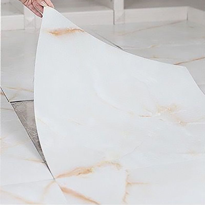 Home Indoor Vinyl Floor Peel and Stick Marble Print Square PVC Flooring