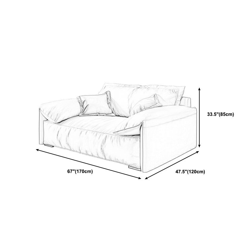 Wohnzimmer Kunstleder Kissen Top Arm Standard zeitgenössisches beige Sofa